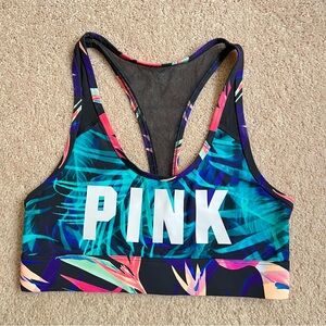 Victoria's Secret PINK Sports Bra Tropical Floral Design